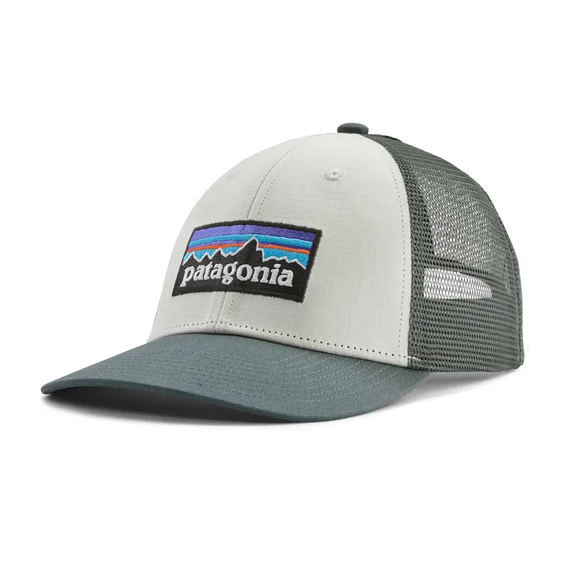 Patagonia LoPro Trucker Cap in P-6 Logo: White w/Nouveau Green